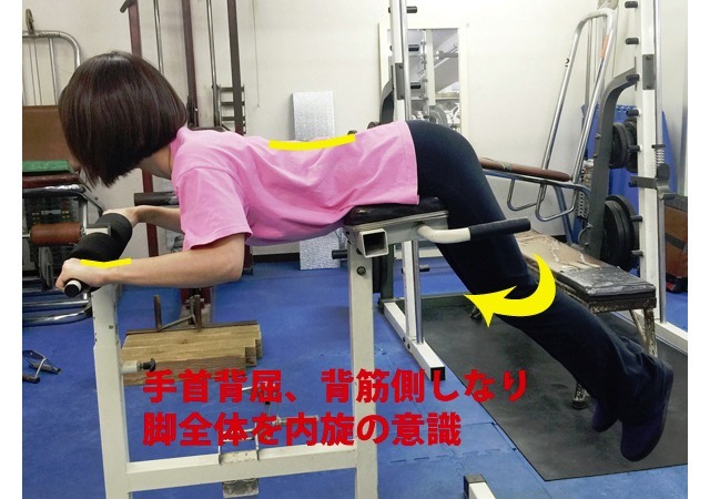 B1タイプ 手首背屈、背筋側しなり 足全体を内旋の意識