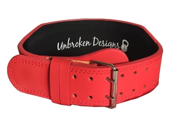 【Unbroken Designs】Matte Red 10センチ レザーベルト