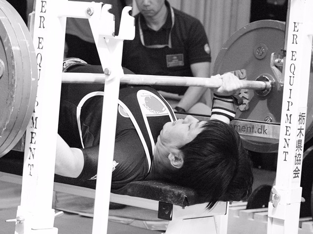 男子59kg級2位竹花真人の第2試技202.5kg