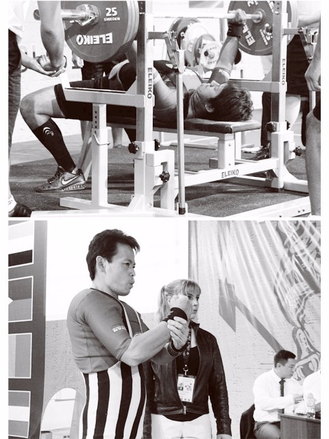 ジュニア105kg級3位の岡本（写真上）とM1・59kg級優勝の藤井