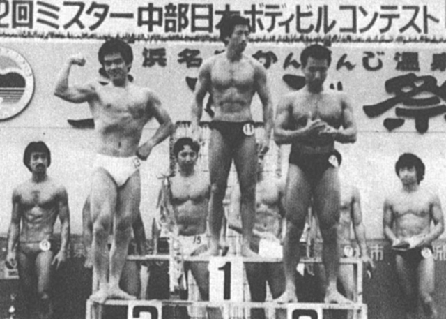 ミスター浜松。左から3位・原、優勝・大友、2位・太田