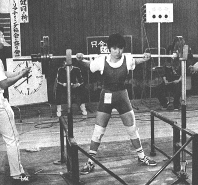 　女子52kg級優勝・長谷川尚子選手　B45kg、S130kg、S㊕135kg、T175kg